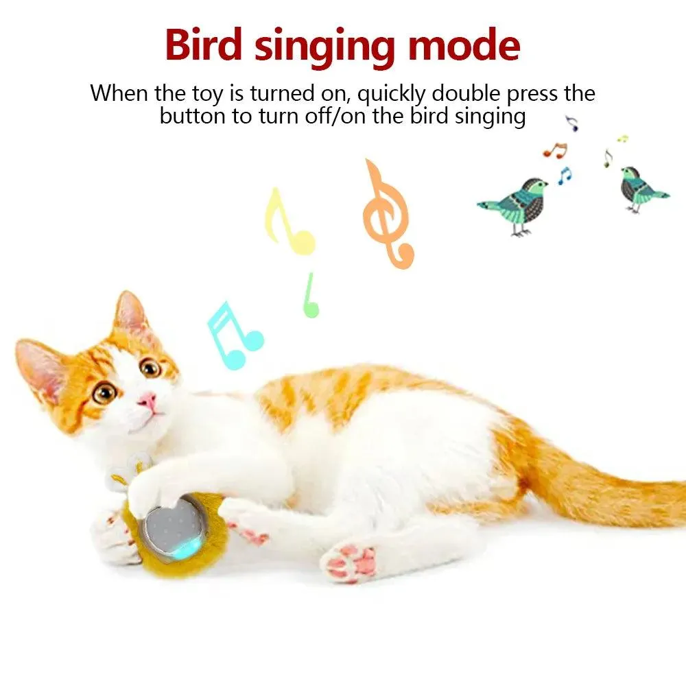 FelineFun LED Light & Bird Sound Rolling Ball