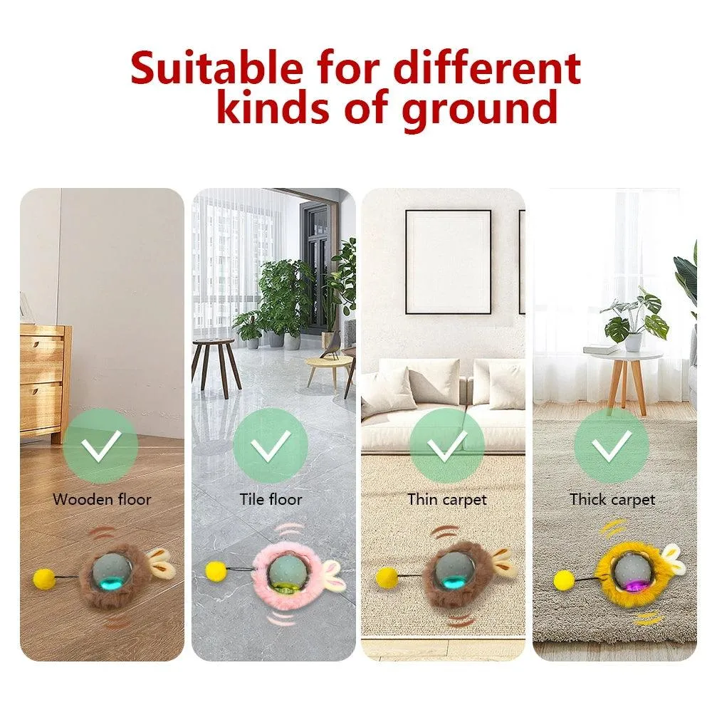 FelineFun LED Light & Bird Sound Rolling Ball