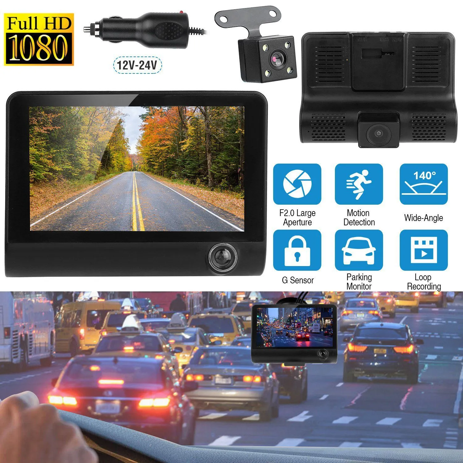 FHD 1080P Car DVR Dash Camera