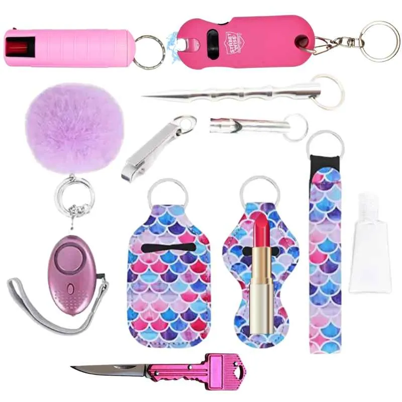 Fight Fobs® Pastel Scales Self Defense Key Chain Gift Set