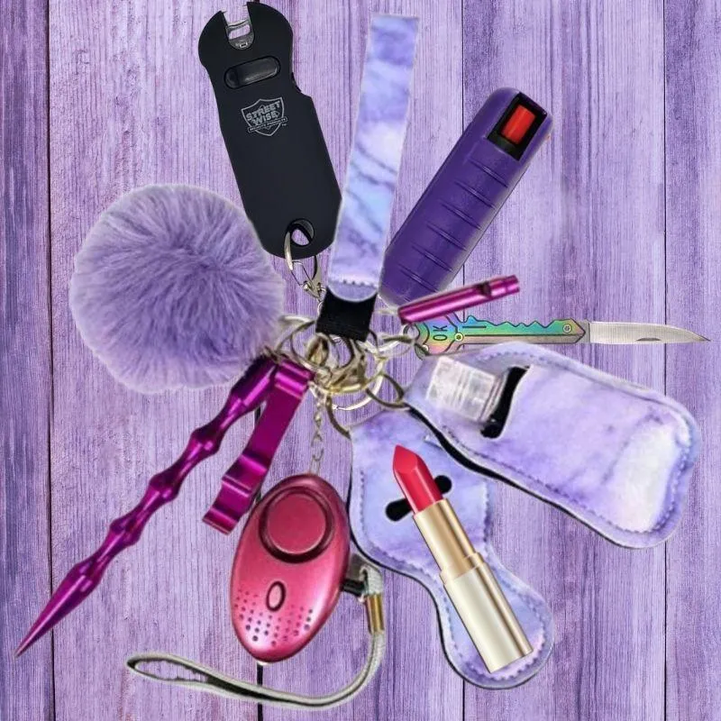 Fight Fobs® Purple Haze Self Defense Key Chain Gift Set