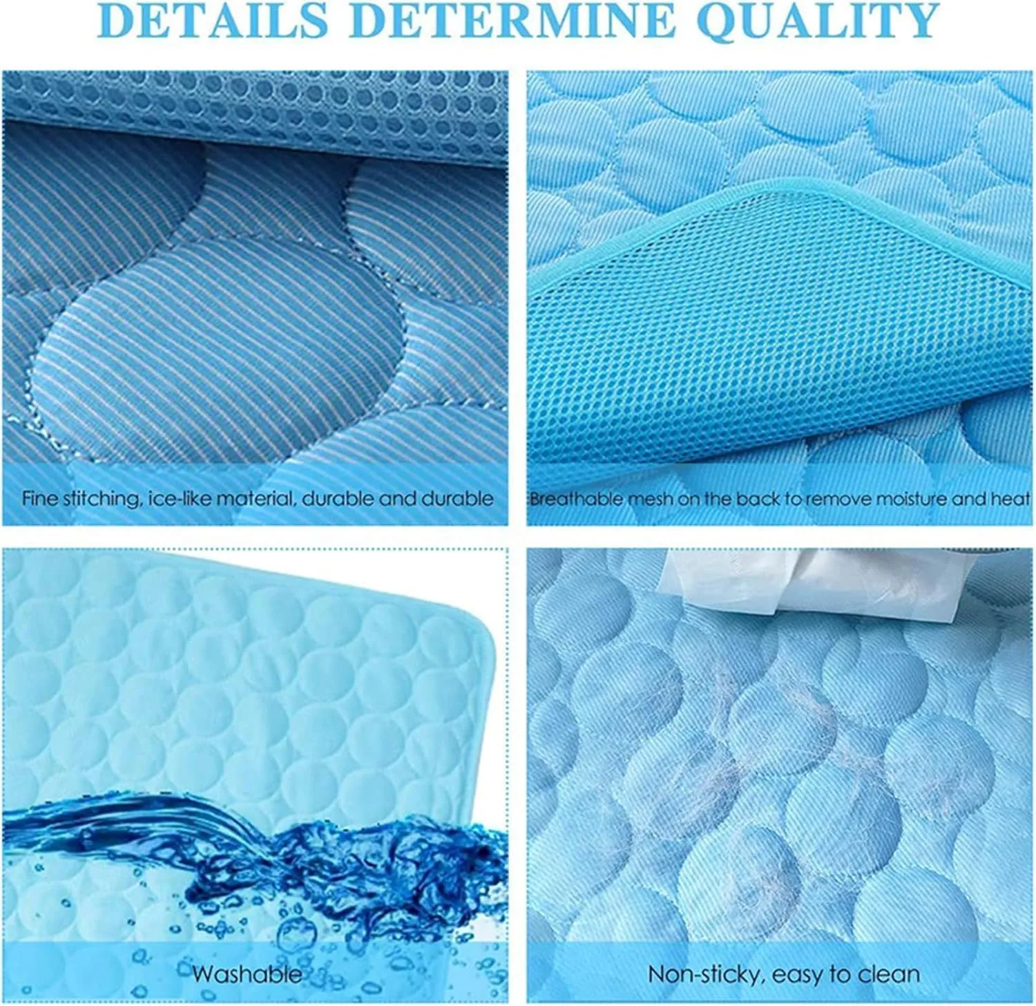Furry Basics Dog Cooling Mat, Furrybasics Coolingmat, Non-Slip Summer Indoor Washable Cooling Pad for Dog, Portable Pet Soft Pad for Small Medium Large Dogs and Cat (W,L: 27.6'*21.7'')