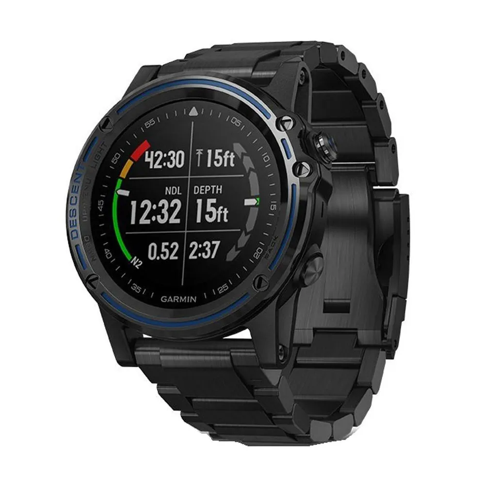 Garmin Mk1 Black Stainless Steel Band Descent Digital Dial Smart Watch - 010-01760-01