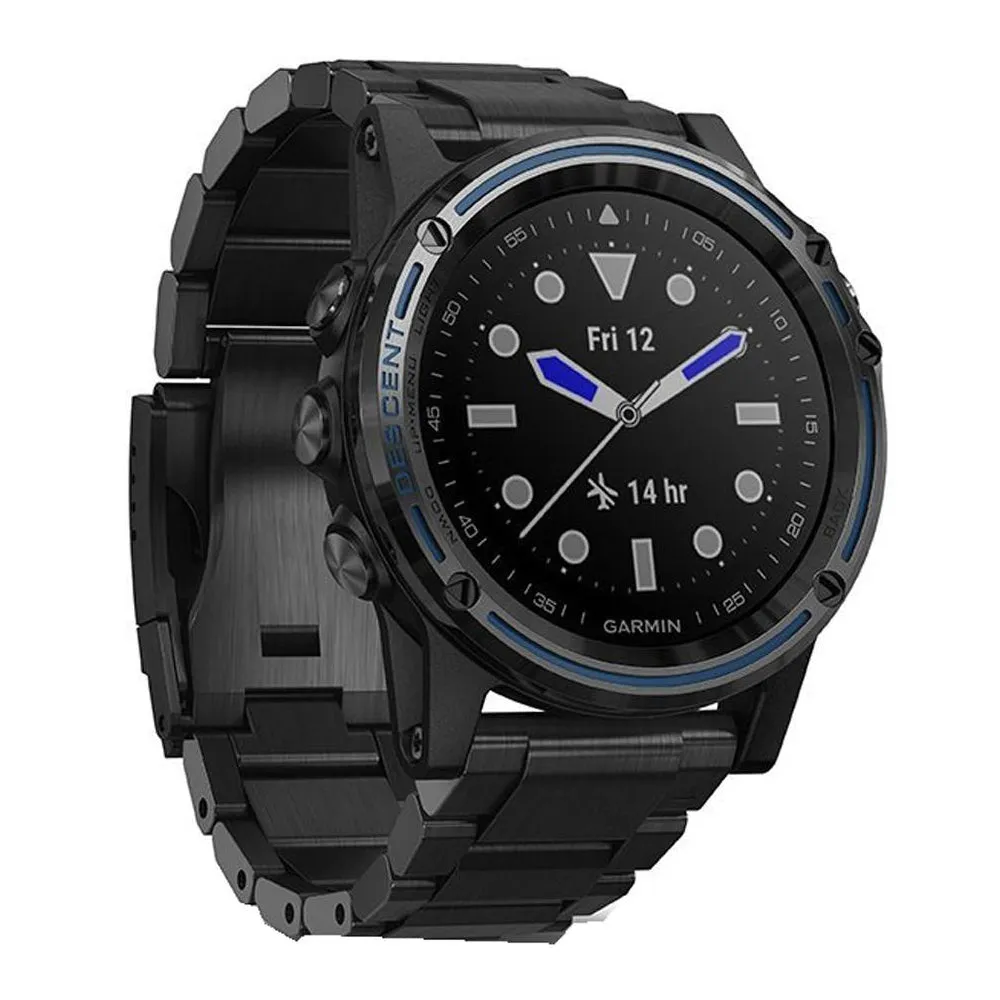 Garmin Mk1 Black Stainless Steel Band Descent Digital Dial Smart Watch - 010-01760-01