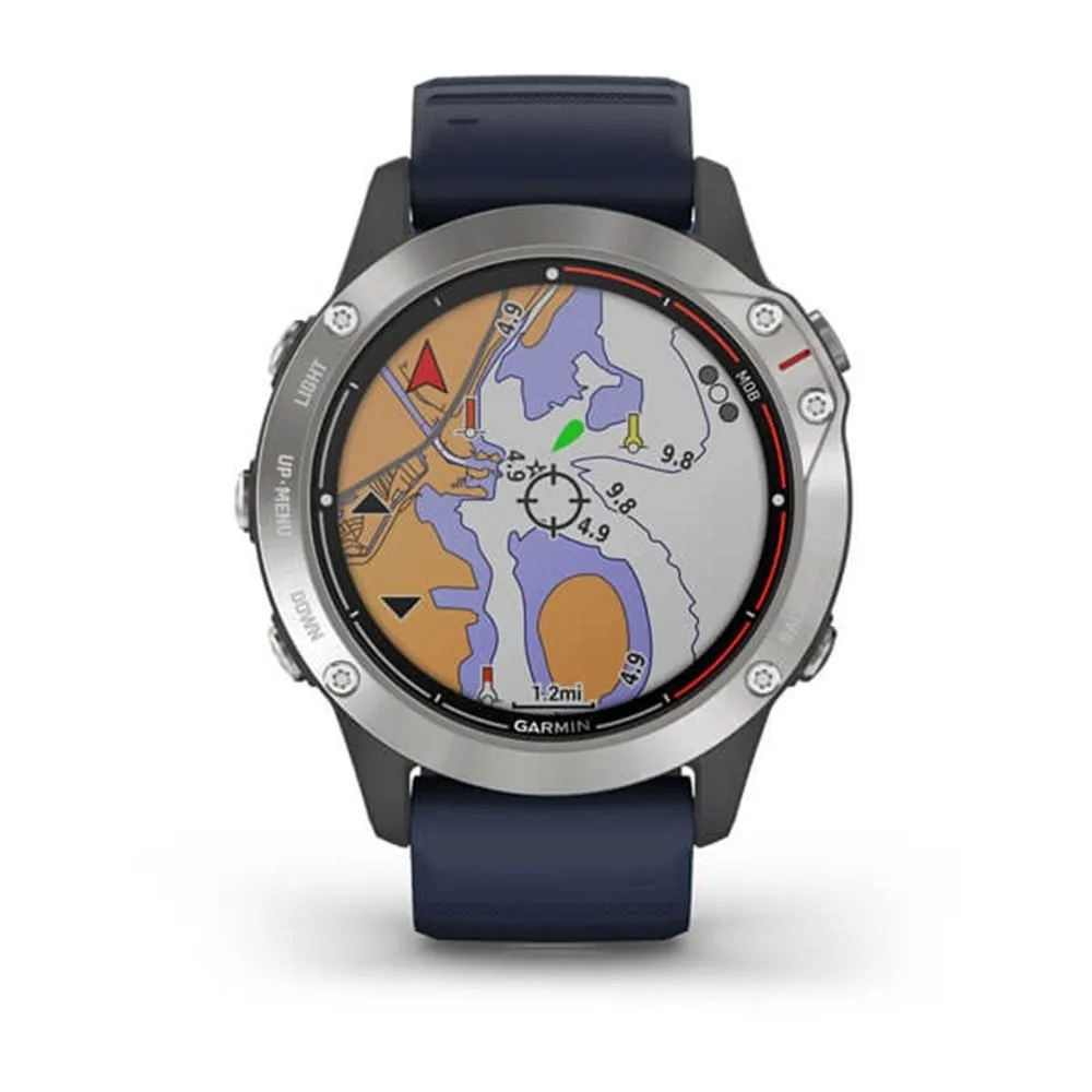 Garmin Quatix 6 Captain Blue Band Multisport Marine GPS Smartwatch - 010-02158-90