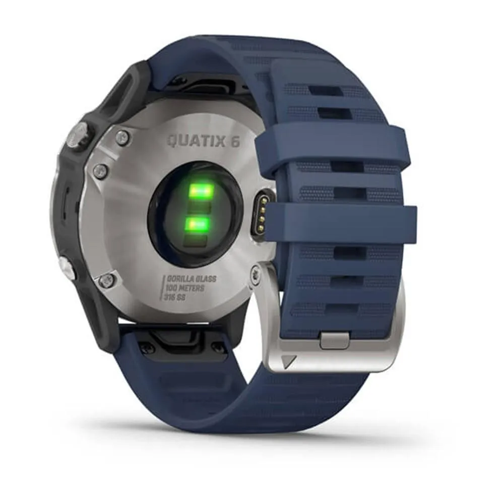 Garmin Quatix 6 Captain Blue Band Multisport Marine GPS Smartwatch - 010-02158-90