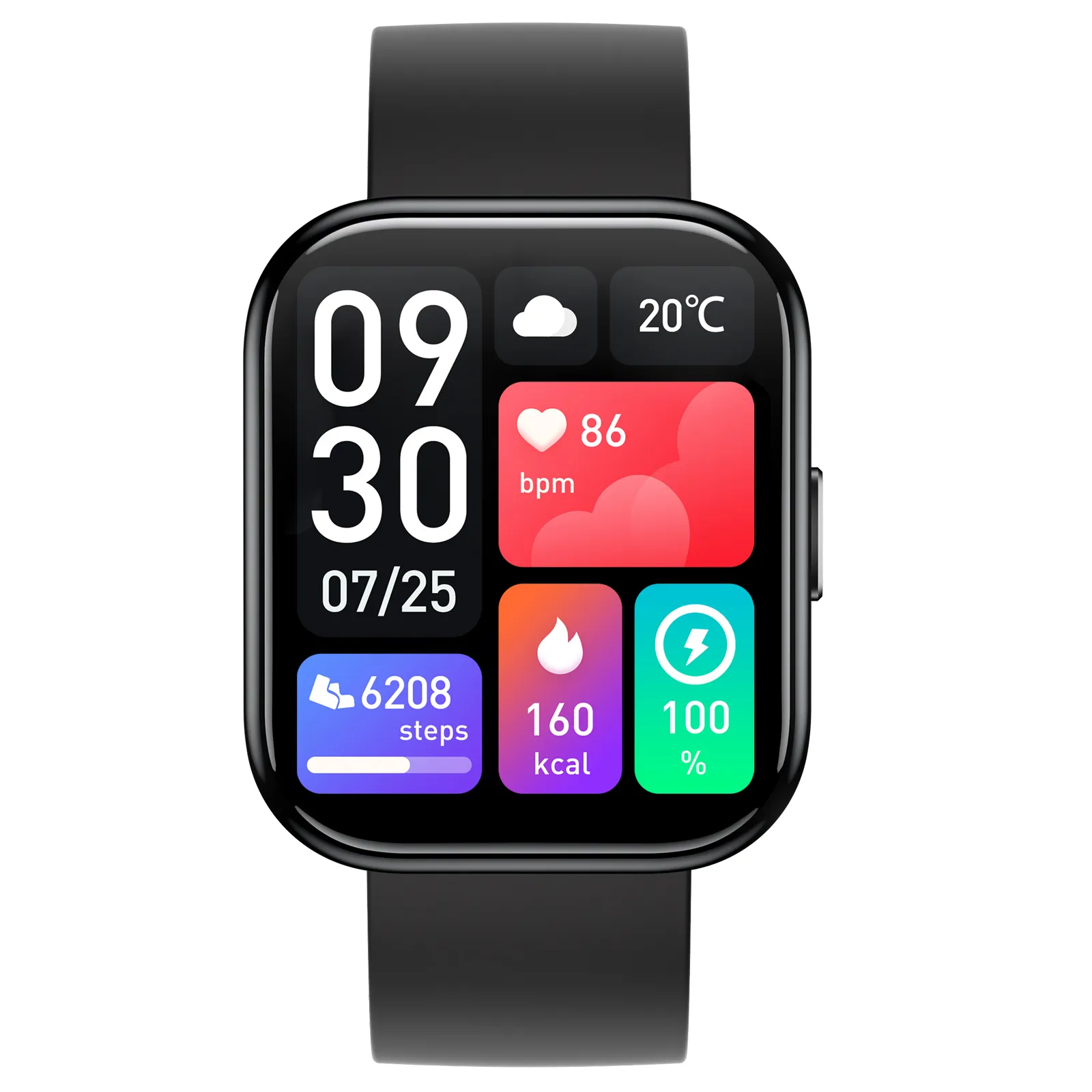 GT6 Women’s and Men's Smartwatch (Black) for Android & IOS