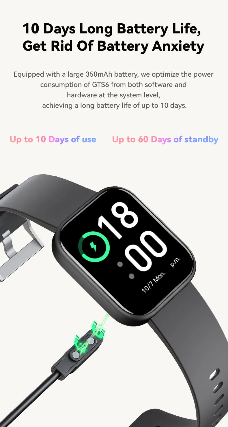 GTS-5 Bluetooth Watch for Android & IOS (5 Colors) – Watch to Make Calls & Send Texts – Fitness Tracker: 100 Sport Modes / Step Counter