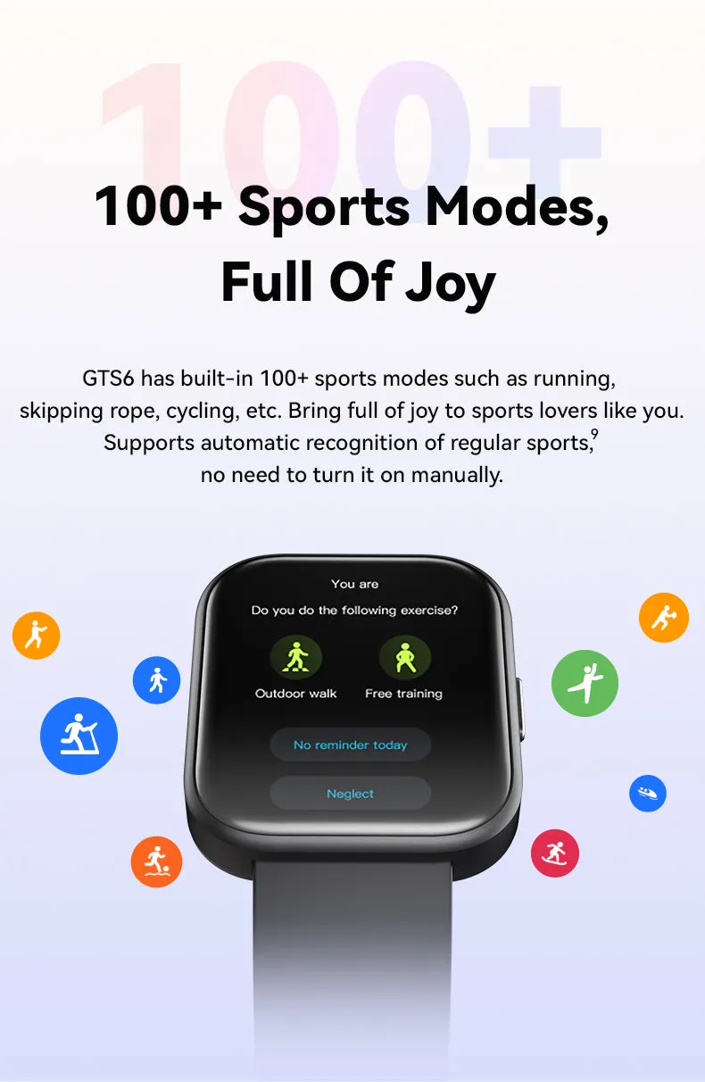 GTS-5 Bluetooth Watch for Android & IOS (5 Colors) – Watch to Make Calls & Send Texts – Fitness Tracker: 100 Sport Modes / Step Counter