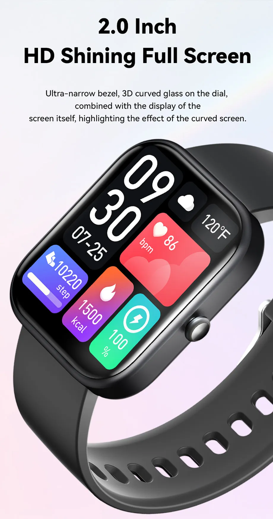GTS6 Smartwatch - 2" HD Touch Screen Bluetooth GPS Sport Health & Fitness Tracker