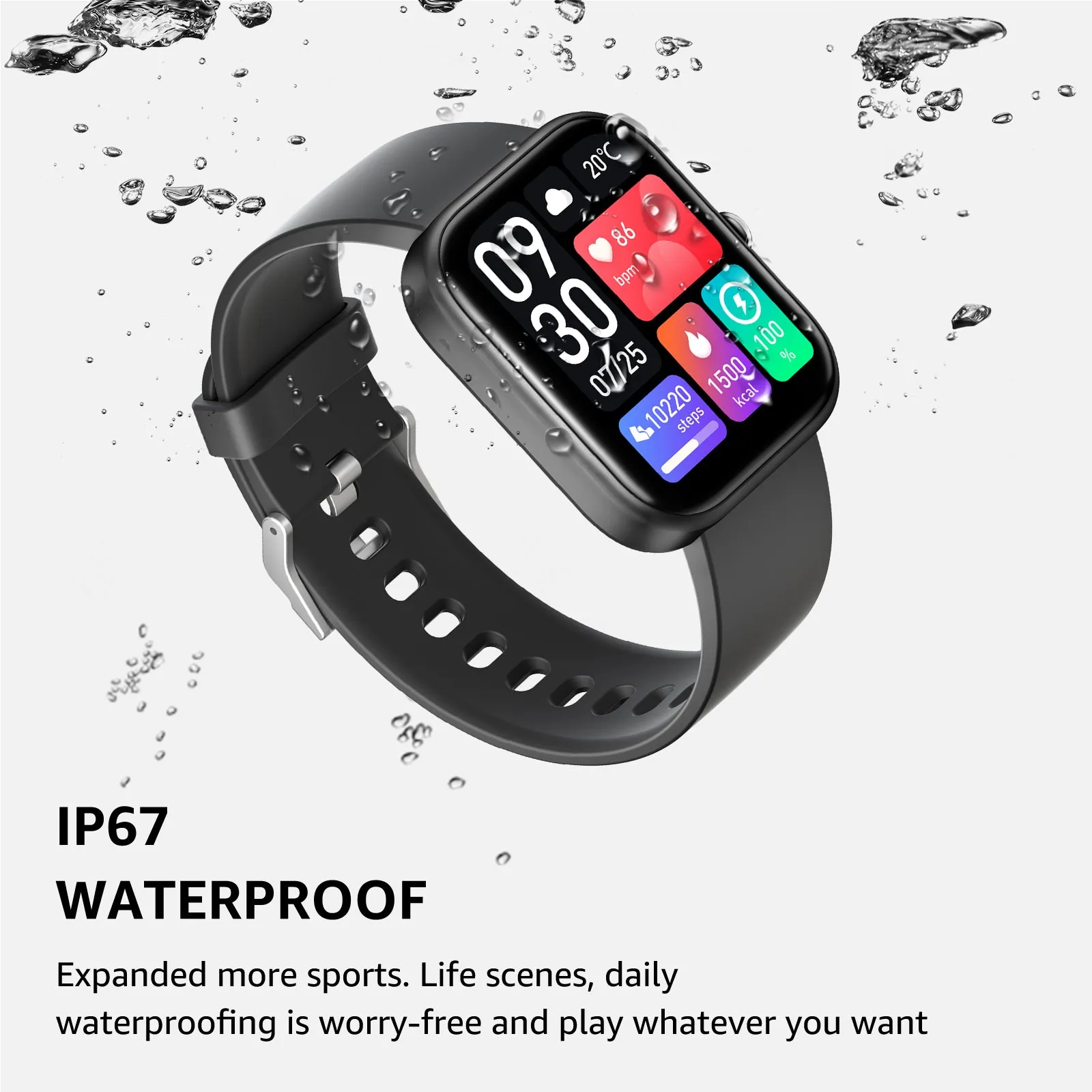 GTS6 Smartwatch - 2" HD Touch Screen Bluetooth GPS Sport Health & Fitness Tracker