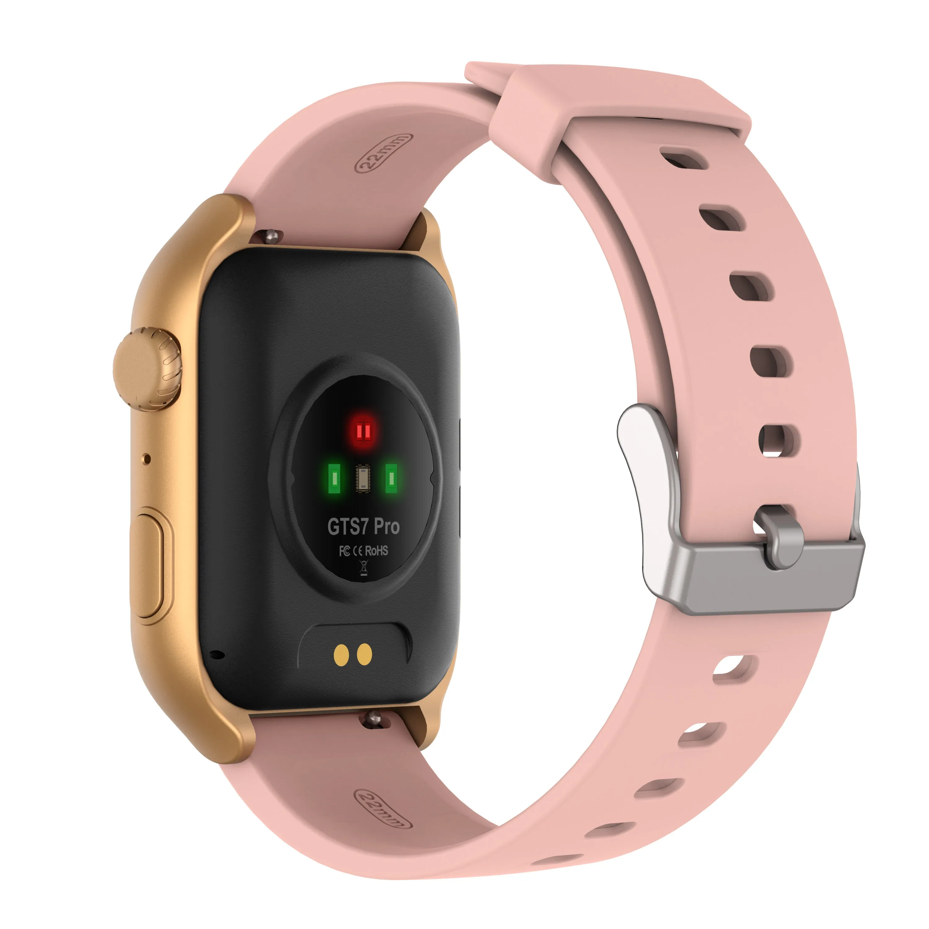 GTS7-Pro Women’s &amp; IOS – 2” HD Touch Screen – Built-in Bluetooth, GPS &amp; Alexa Technology – IP67 Waterproof – Health &amp; Fitness Tracker: 100 Sport Modes – 5 Color Smartwatch Straps – (Rose Gold)