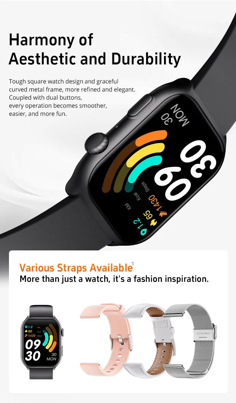 GTS7-Pro Women’s &amp; IOS – 2” HD Touch Screen – Built-in Bluetooth, GPS &amp; Alexa Technology – IP67 Waterproof – Health &amp; Fitness Tracker: 100 Sport Modes – 5 Color Smartwatch Straps – (Rose Gold)