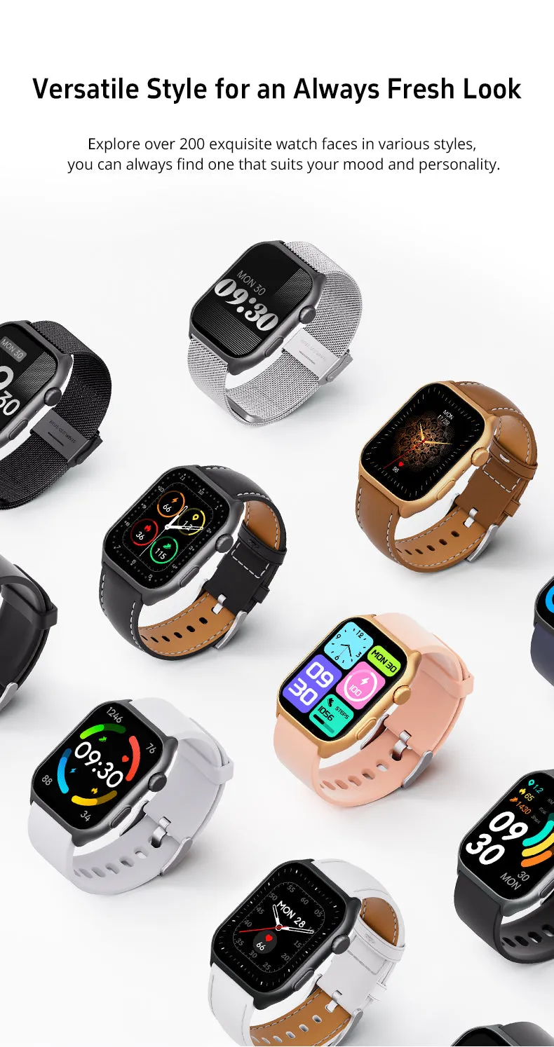 GTS7-Pro Women’s &amp; IOS – 2” HD Touch Screen – Built-in Bluetooth, GPS &amp; Alexa Technology – IP67 Waterproof – Health &amp; Fitness Tracker: 100 Sport Modes – 5 Color Smartwatch Straps – (Rose Gold)