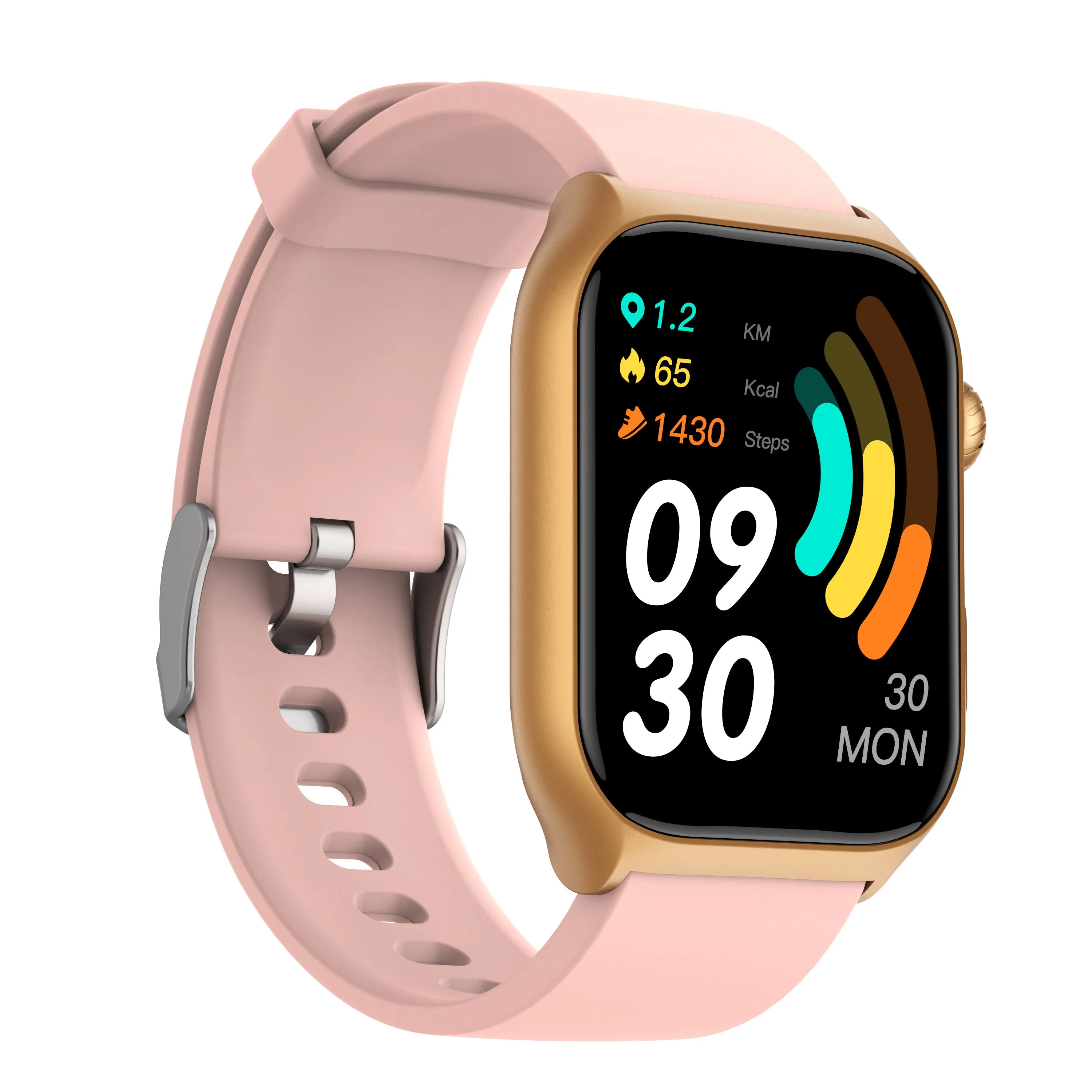 GTS7-Pro Women’s &amp; IOS – 2” HD Touch Screen – Built-in Bluetooth, GPS &amp; Alexa Technology – IP67 Waterproof – Health &amp; Fitness Tracker: 100 Sport Modes – 5 Color Smartwatch Straps – (Rose Gold)