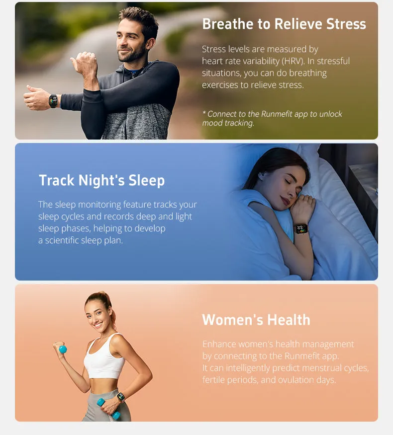 GTS7-Pro Women’s &amp; IOS – 2” HD Touch Screen – Built-in Bluetooth, GPS &amp; Alexa Technology – IP67 Waterproof – Health &amp; Fitness Tracker: 100 Sport Modes – 5 Color Smartwatch Straps – (Rose Gold)