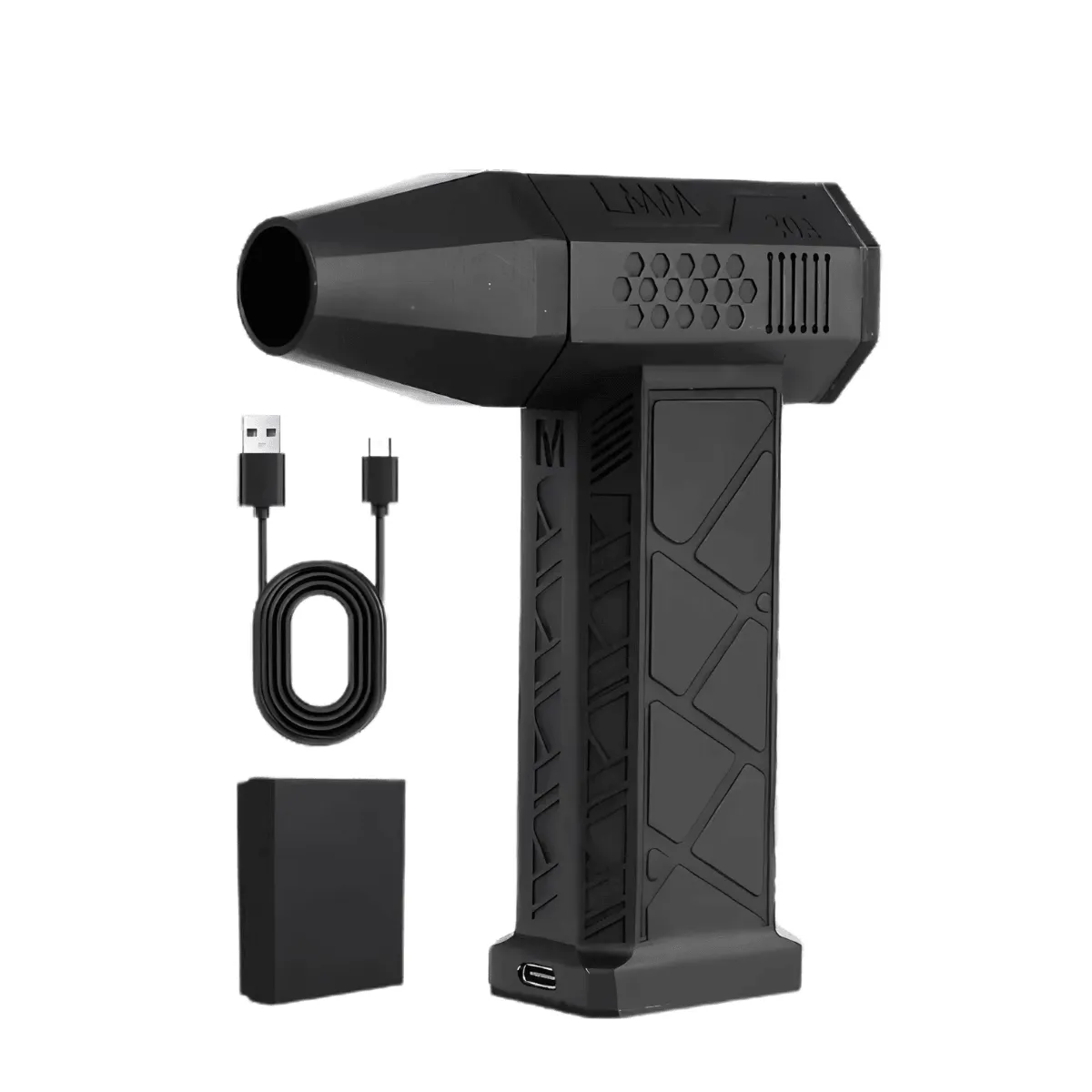 Hand Blower, 110,000 RPM, Ultra-Quiet, Energy-Efficient, Dual Ball Bearings, Fast Charging, Versatile for Hair Styling, Dust Cleaning
