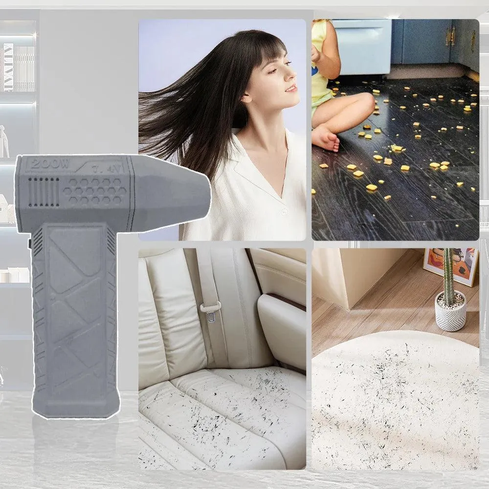 Hand Blower, 110,000 RPM, Ultra-Quiet, Energy-Efficient, Dual Ball Bearings, Fast Charging, Versatile for Hair Styling, Dust Cleaning