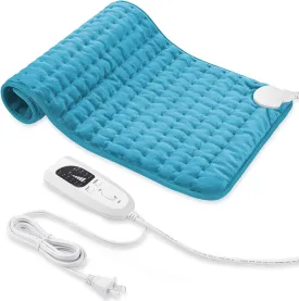 Heating pad Electric Heat Pad for Back Pain and Cramps Relax - Electric Heat Pad with 6 Heat Settings -Auto Shut Off (Blue, 24x12)
