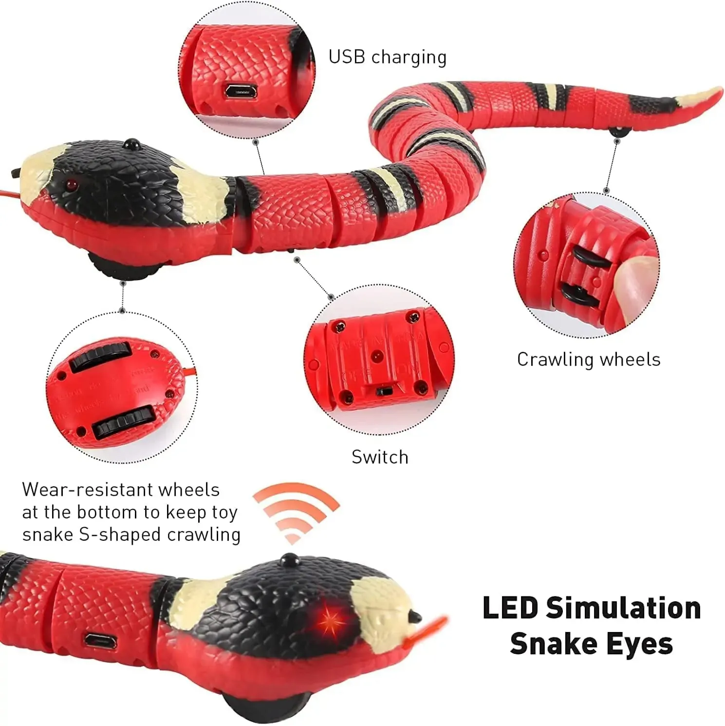 Interactive Rechargeable Smart Snake Toy