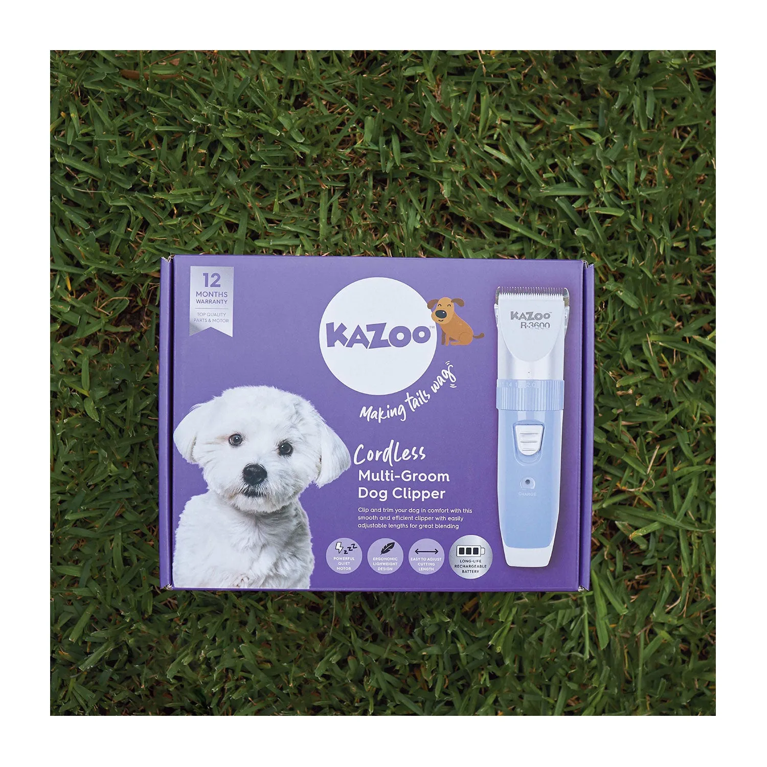 Kazoo Cordless Multi-Groom Dog Clipper (Dog Groomer R-3600)