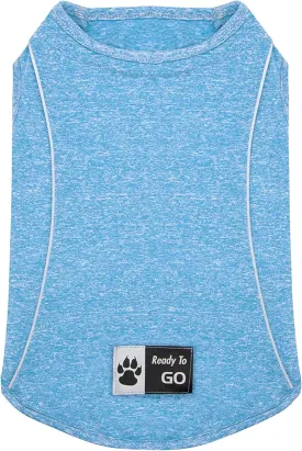 KYEESE Dogs Shirt for Small Dogs Quick Dry Soft Breathable Dog T-Shirt with Reflective Stripe Athletic Tank Top Lightweight Sleeveless Vest Dog Clothes