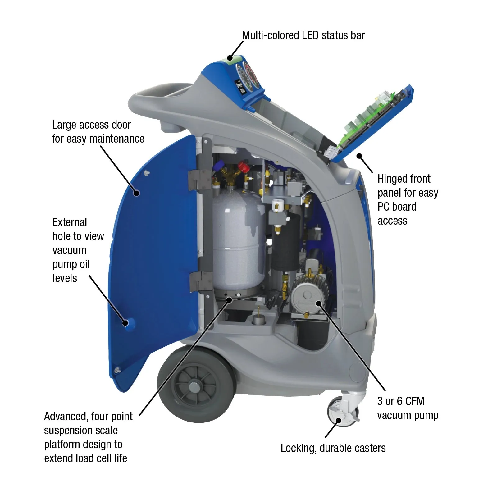 Mastercool COMMANDER2000 Fully Automatic R134a Recovery/Recycle/Recharge Machine