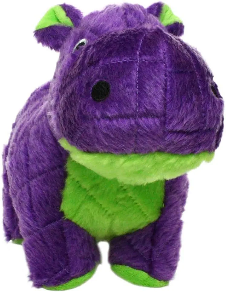 MIGHTY- Safari Hippo - Squeaker-Multiple Layers. Made Durable, Strong & Tough. Interactive Play (Tug, Toss & Fetch). Machine Washable & It Floats. (Regular 2 Pack)