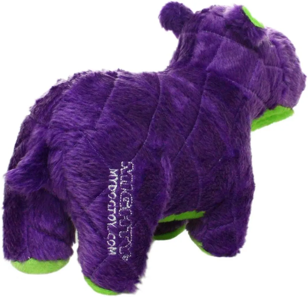 MIGHTY- Safari Hippo - Squeaker-Multiple Layers. Made Durable, Strong & Tough. Interactive Play (Tug, Toss & Fetch). Machine Washable & It Floats. (Regular 2 Pack)