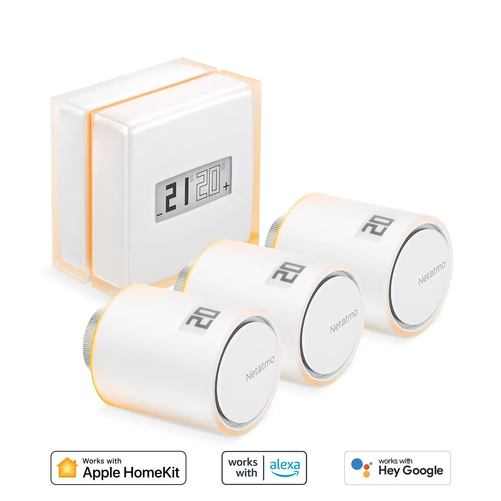 Netatmo Pack: Smart Thermostat   3 Additional Smart Radiator Valves