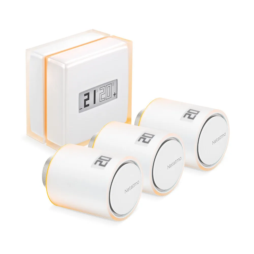 Netatmo Pack: Smart Thermostat   3 Additional Smart Radiator Valves