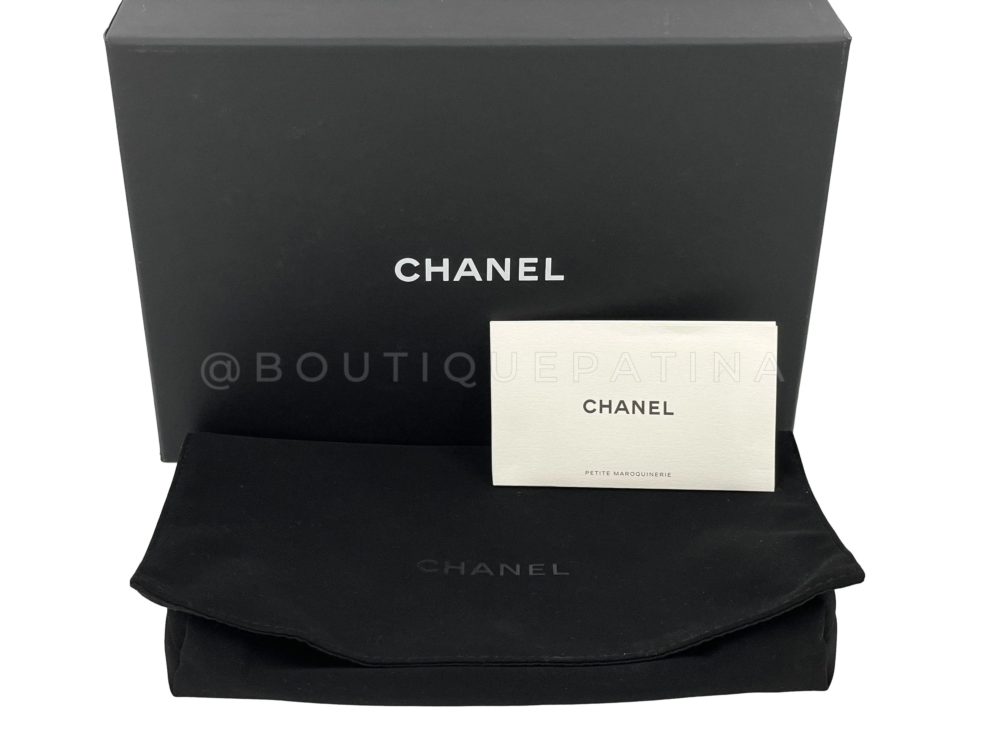 NIB 21K Chanel Iridescent Pink Purple Ombre Wallet on Chain WOC Flap Bag