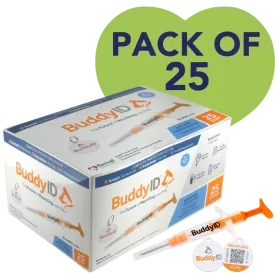 Pack of 25 Microchip Complete Protection System by BuddyID