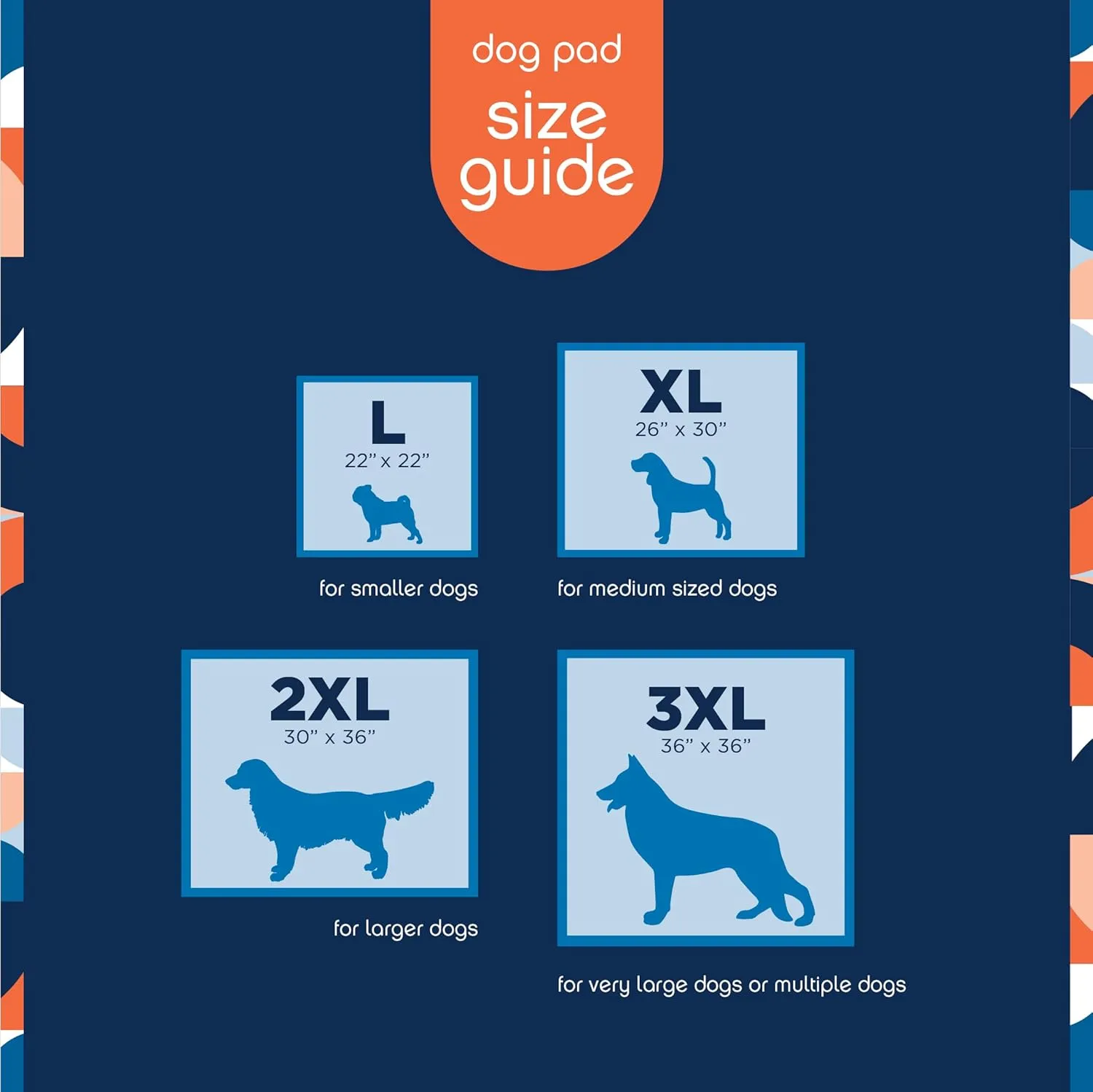 Pet Life Unlimited Smart Prints Large Puppy Pads - Odor Controlling Dog Pee Pads with Wetness-Activated Fragrance - USA Made - 22" x 22" - 40 Count
