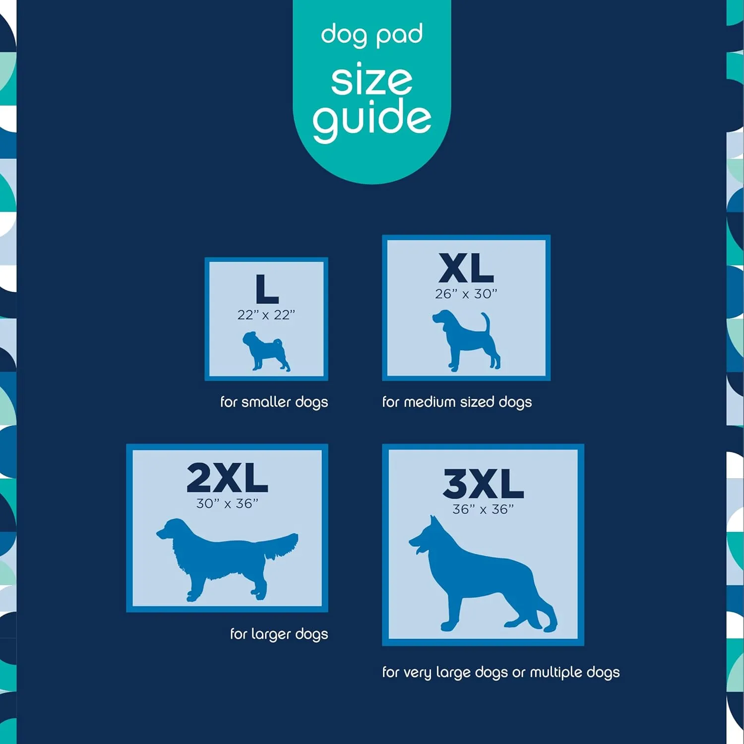 Pet Life Unlimited Smart Prints, Stylish Extra Extra Large Puppy Pads, Pee Pads for Dogs, Training Pads - Odor Controlling Pee Pads with Wetness-Activated Scent - USA Made - 30" x 36" - 30 Count (XXL)