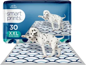 Pet Life Unlimited Smart Prints, Stylish Extra Extra Large Puppy Pads, Pee Pads for Dogs, Training Pads - Odor Controlling Pee Pads with Wetness-Activated Scent - USA Made - 30" x 36" - 30 Count (XXL)