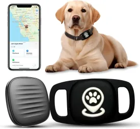 Pet Tracker for Dog, Dog Tracker Smart Pet Location Tracker with Holder, Smart Item Finder, MFi Certificated Dog Tracking Device, No Monthly Fee, Works with Find My - iOS Only - Black Case