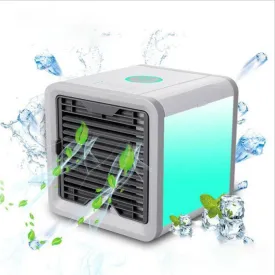 Portable Air Cooler Fan Mini USB Air Conditioner 7 Colors Light Desktop Air Cooling Fan Humidifier Purifier