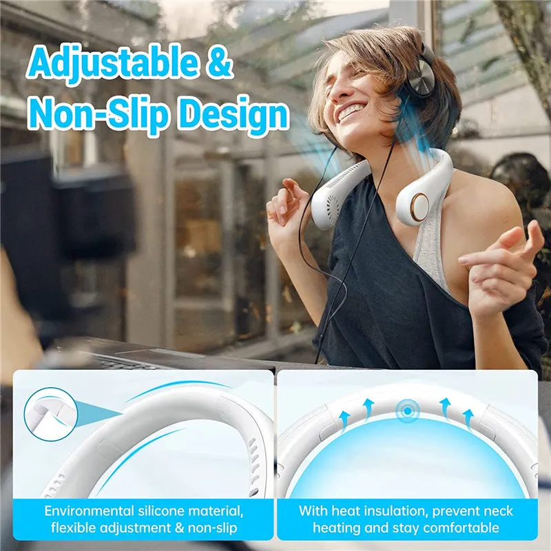 Portable Bladeless Rechargeable Hanging Cooling Neck Fan