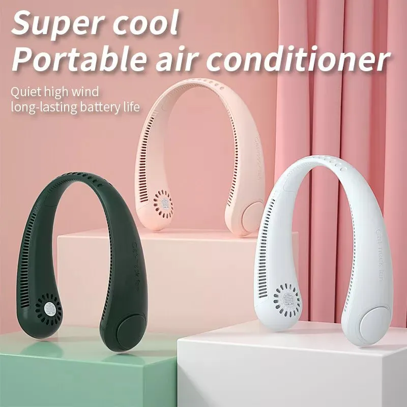 Portable Hanging Neck Fan with USB Charging