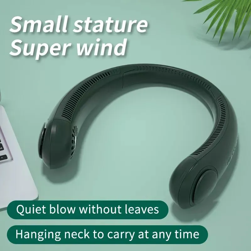 Portable Hanging Neck Fan with USB Charging