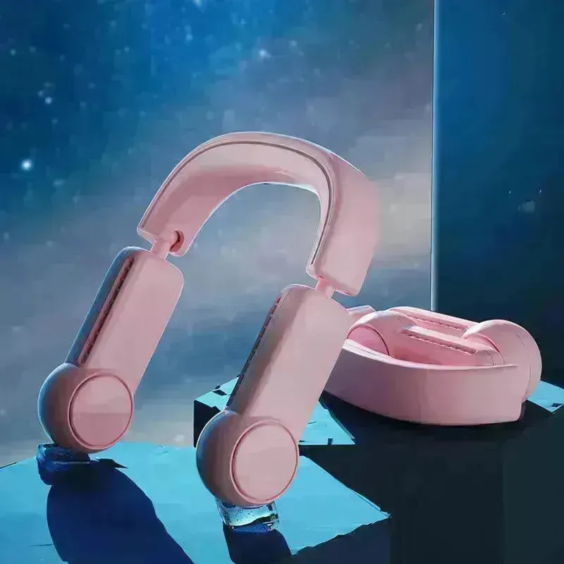 Portable Mini Neck Fan Portable Bladeless Fan USB Rechargeable Leafless Hanging Fans Air Cooler Cooling Wearable Neckband Fans
