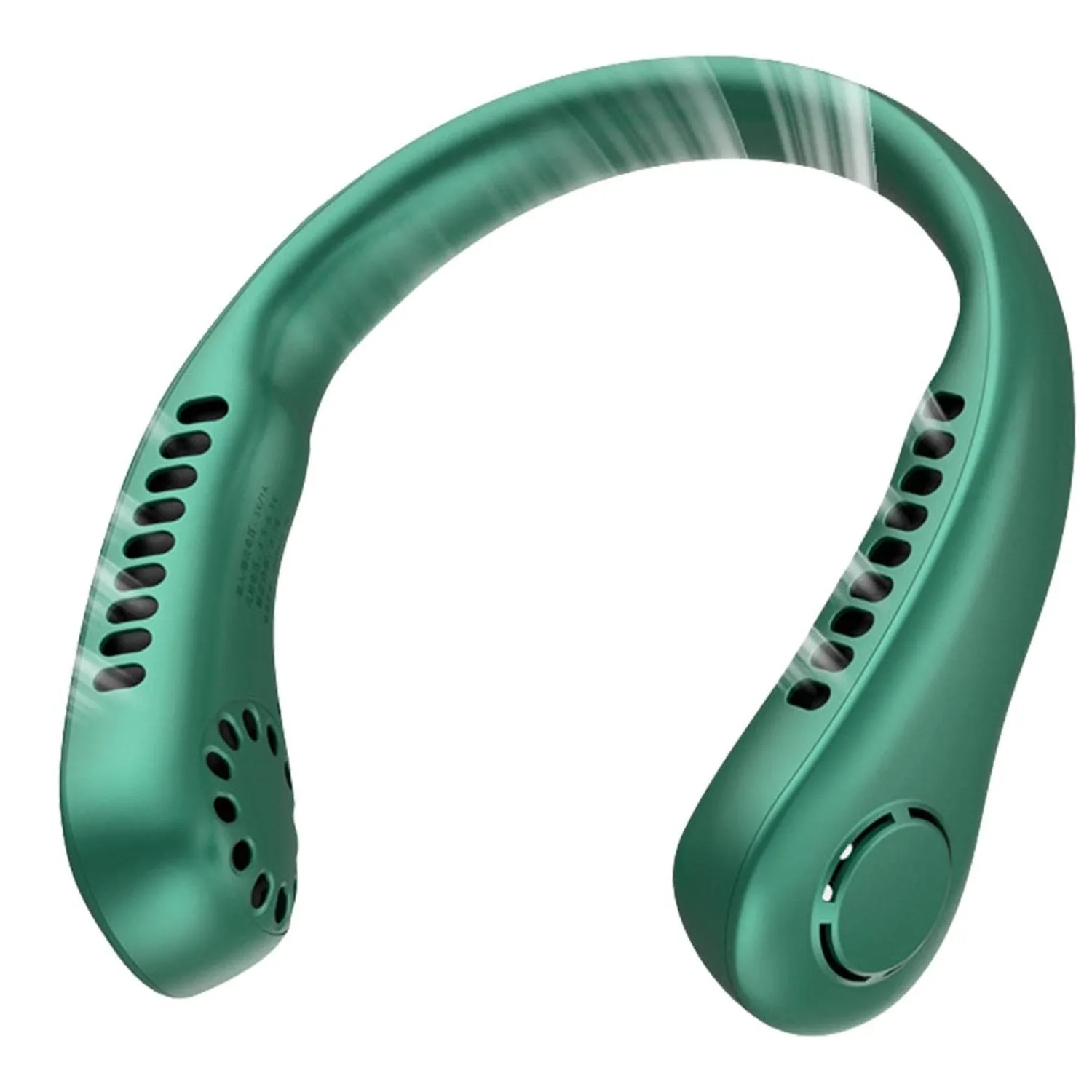 Portable Neck Fan, Hands Free Bladeless Fan, Cooling Personal Fan,3 Speeds Adjustment,78 Air Outlet, Headphone Design, Rechargeable, USB Powered Neck Fan for Outdoor Indoor