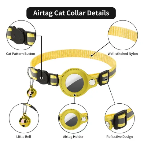 Positioning Cat Tracker Collar Waterproof Fashion Lightweight Reflective Cat GPS Tracker For Small Pets