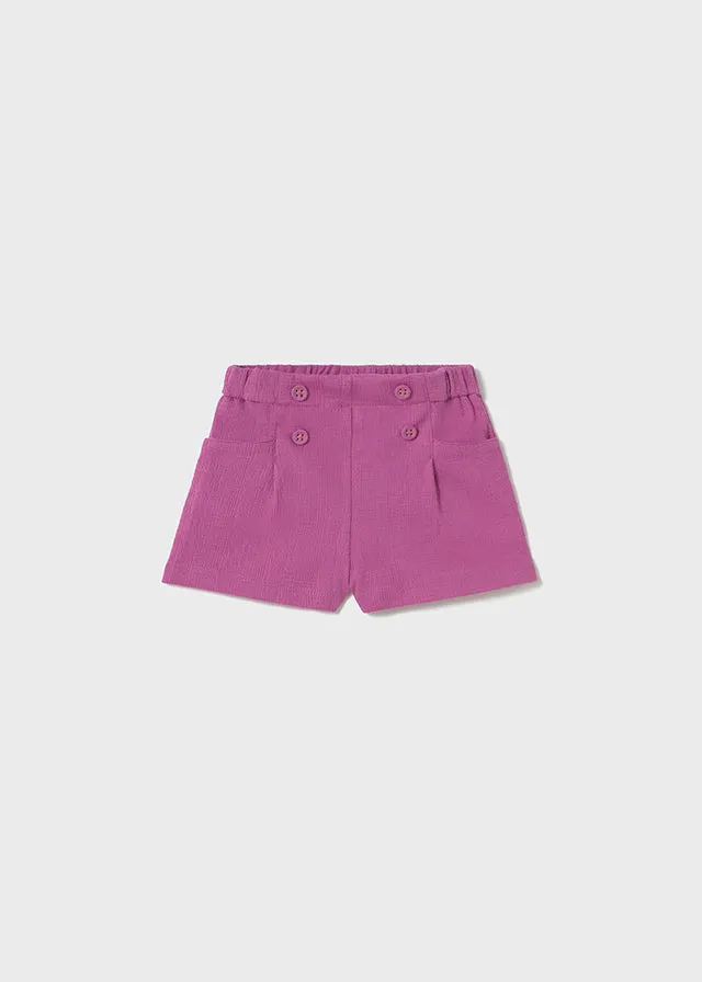 PRE-ORDER SS25 Mayoral Toddler Girls Cherry T-Shirt and Smart Shorts Set