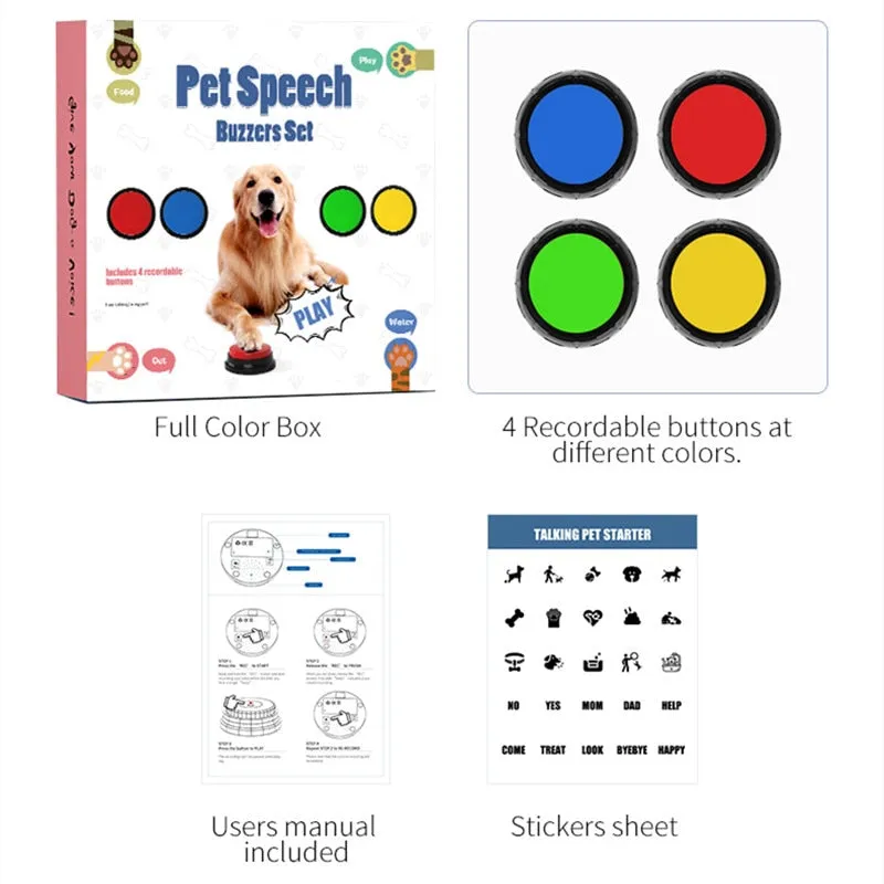 Recordable Dog Training Buttons Pet Talking Toys Pet Interactive toys Speech Buttons Pet toys For Pet Interactive