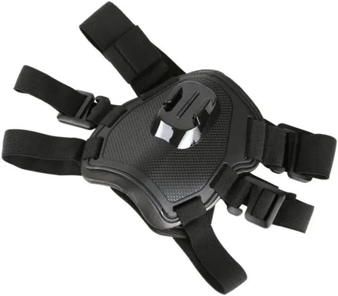 REFLEX CAMERA Dog Harness Mount Compatible with Go Pro, D J I, | Pet Vest Belt Camera Chest & Back Strap for Action Video | Adjustable, Weather-Resistant, Padded for Comfort (754kg / 15120lbs)