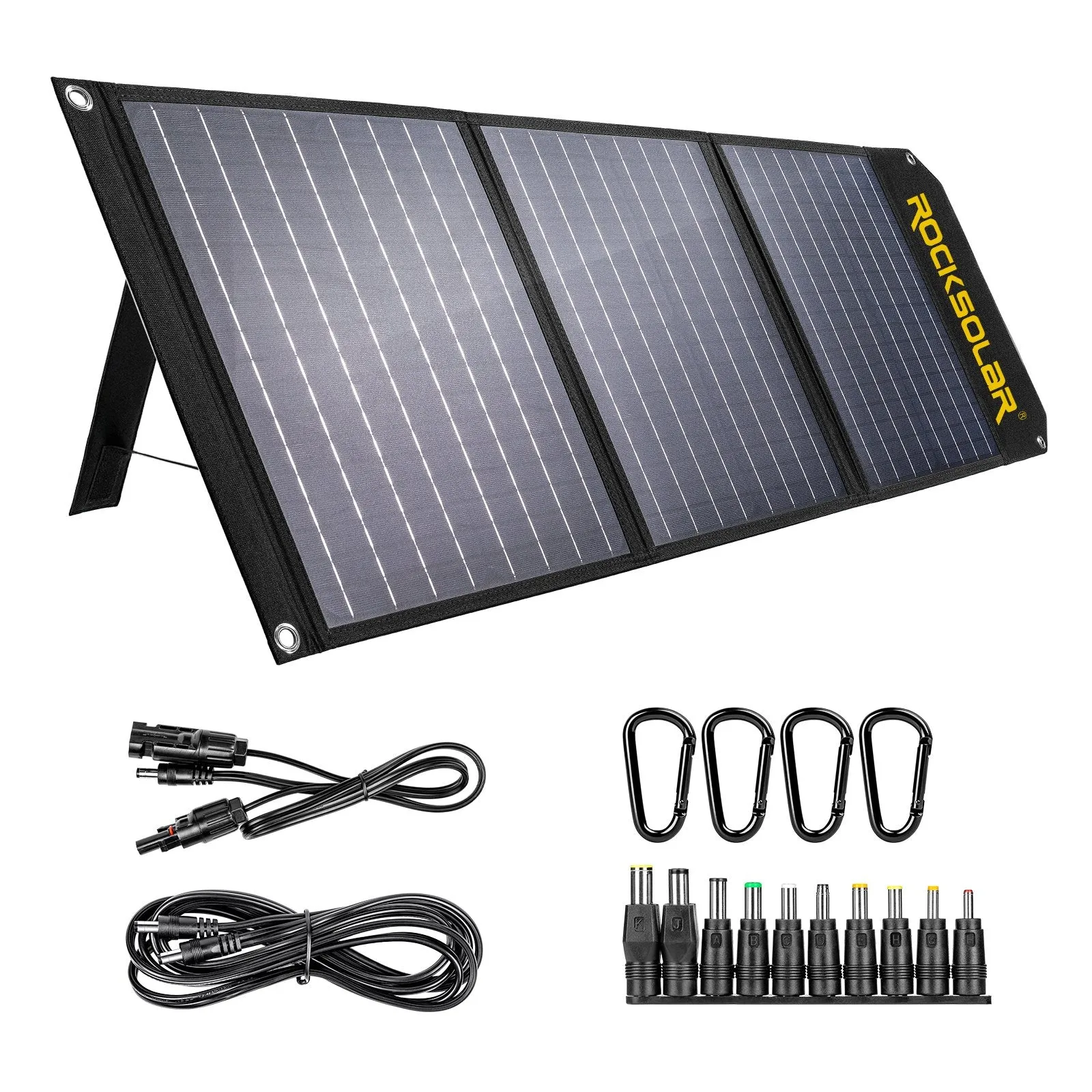 ROCKSOLAR Adventurer Pro 100W 133.2Wh Portable Solar Generator Kit