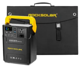 ROCKSOLAR Adventurer Pro 100W 133.2Wh Portable Solar Generator Kit