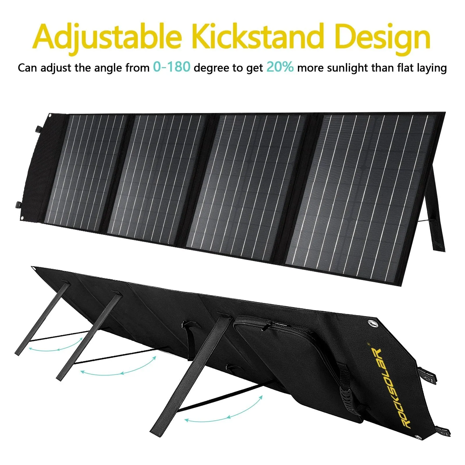 ROCKSOLAR Nomad Pro 400W 444Wh Portable Solar Generator Kit